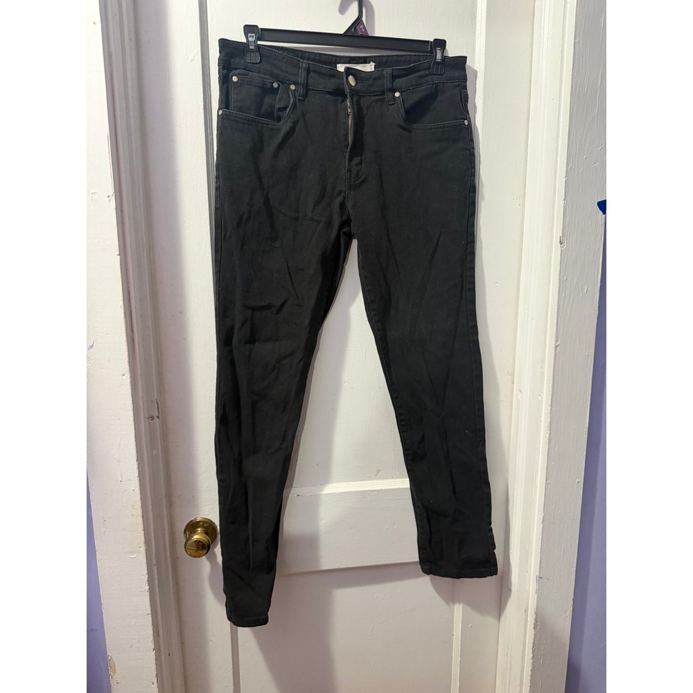 Refinery Republic Mens Black Straight Leg Jeans Size 34x32 Denim Pants